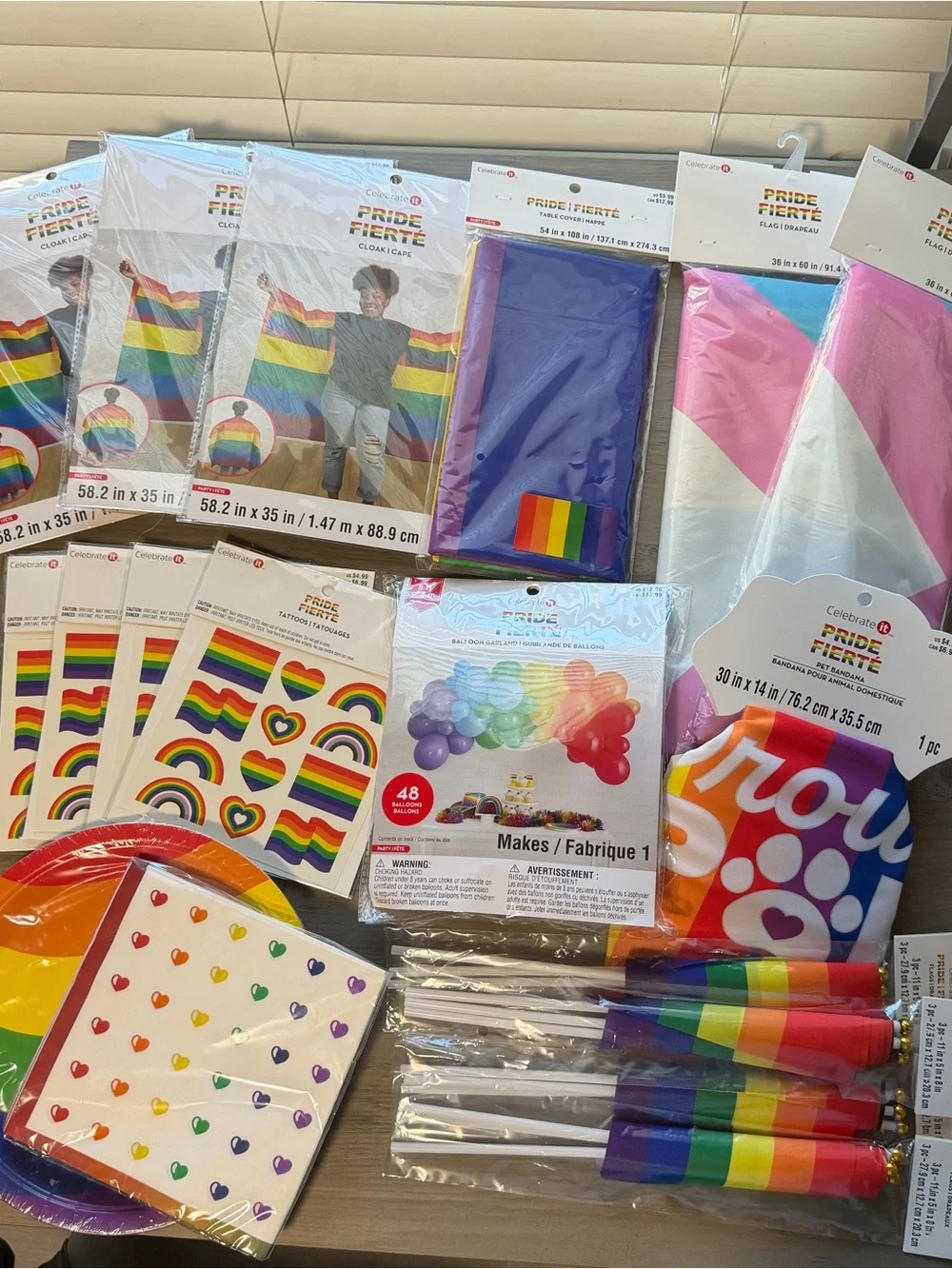 Gay Pride Party Kit - Rainbow & Transgender Flags Included